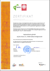Zertifikat Raphaelsheim