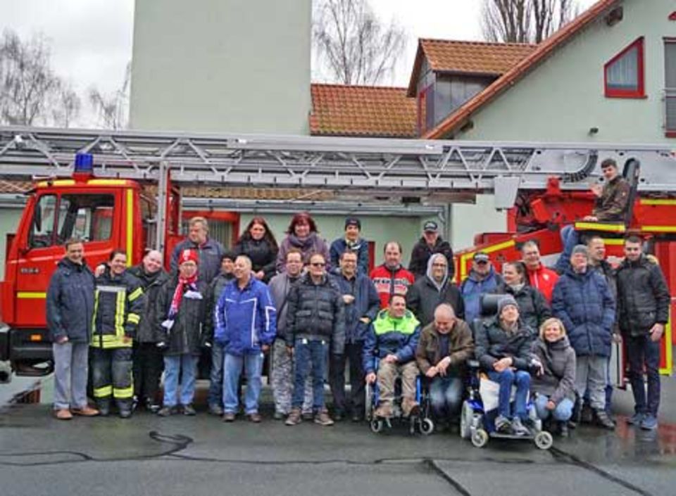 Feuerwehrinteraktionstag - Eichsfelder Werkstätten, eine Einrichtung für Menschen mit Behinderung, besucht die Heiligenstädter Feuerwehr