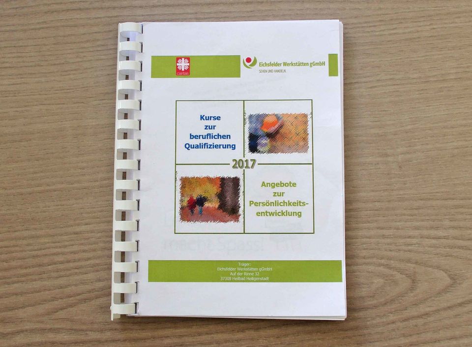 Katalog arbeitsbegleitender Maßnahmen der Behindertenwerkstatt