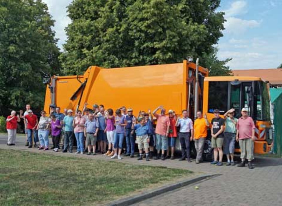 Abfalltrenn-Lehrgang im Wohnheim für behinderte Menschen in Heiligenstadt