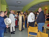 Sternsinger sind in der Behindertenwerkstatt in Heiliigenstadt und im Wohnheim für Menschen mit Behinderung in Heiligenstadt unterwegs und verbreiten den Segen